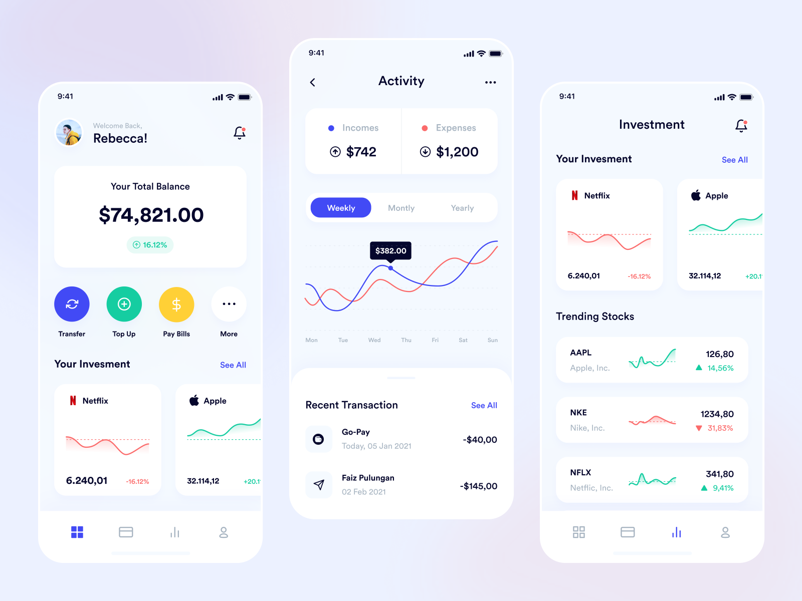 Bangbank - Mobile App by Faizuddin Pulungan for Illiyin Studio on Dribbble