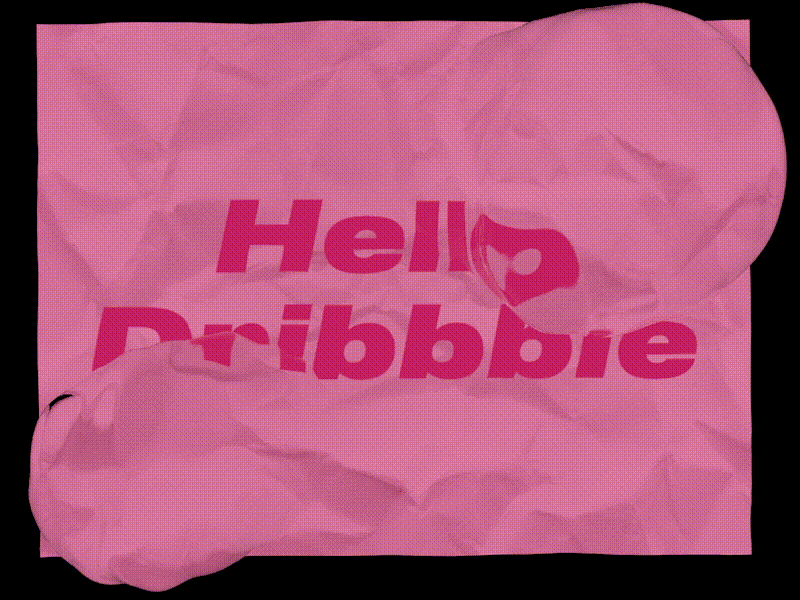 Hello Dribbble! 3d animation animation 3d cinema 4d debut first shot gif hello dribbble pink ui