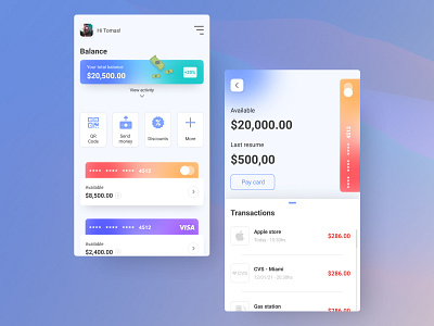 Wallet App - Concept app bank bank app bank card banking banking app card credit card home bank ui uiux ux wallet wallet app wallet ui walletapp wallets