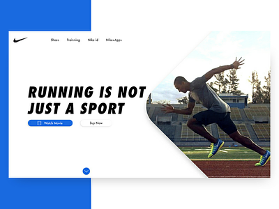 Nike Running Hero design hero nike ui uiux ux web webdesign