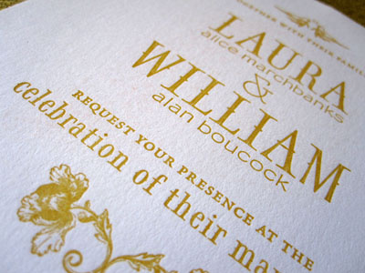 Letterpressed Wedding Invites