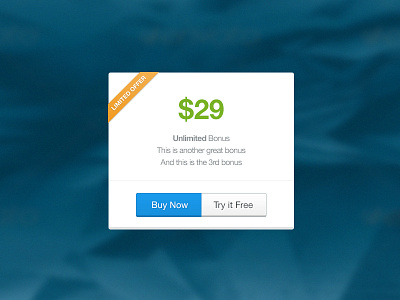 Landing Page Price Box