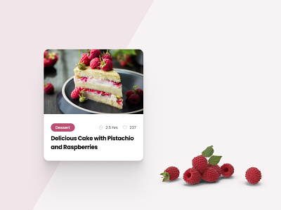 Simple recipe card design design dessert figma recipe card