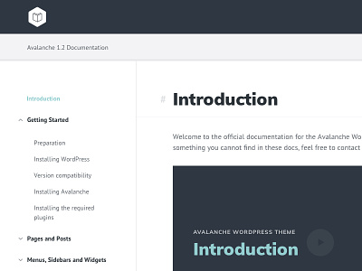 WordPress Docs - Single Page documentation menu