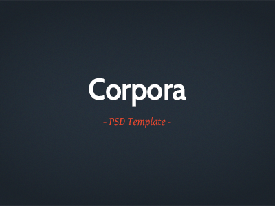 Corpora corporate psd theme