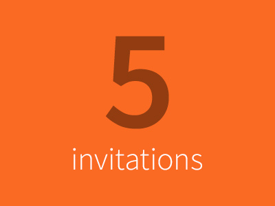 5 Invitations dribbble invitation