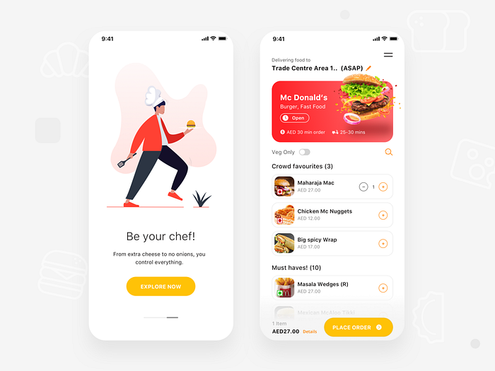 Food Delivery App - Daily UI by Laijesh V Kumar on Dribbble