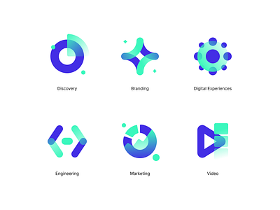 Metamode Icon Set branding code design digital discovery engineering gradient icon illustration logo marketing vector video