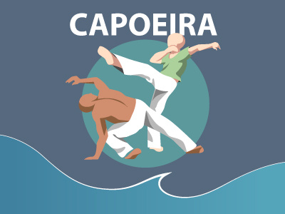 Capoeira advertising illustration sport vector