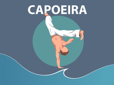 Capoeira advertising illustration sport vector