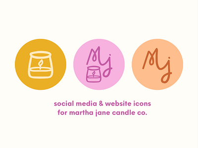 Martha Jane Icons branding branding and identity favicon hand lettering icon illustration lettering