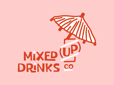 Mixed Up Drinks Logo beer branding branding branding and identity branding design illustration logo monochromatic