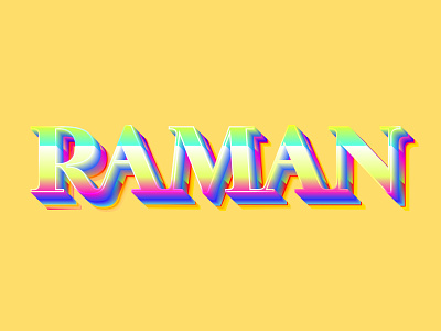 Raman Lettering #2 colorfull colors fonts gradients lettering lettering art minimal type typeface typography