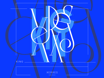 King Xerxes colorful design lettering lettering art logo serif font symbol type type art typedesign typeface typography art