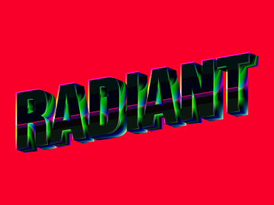 Radiant - Gemstone Effect 3d art 3d lettering emerald gem gemstone gradients lettering obsidian ruby shiny type typedesign typeposter typogaphy vector