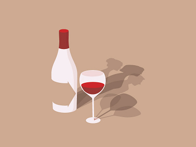 Pairing illustration red shadow wine
