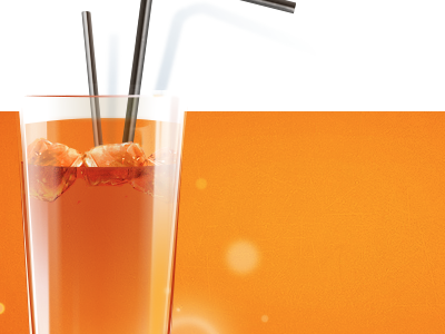 Coco water website teaser 2 glass ice orange