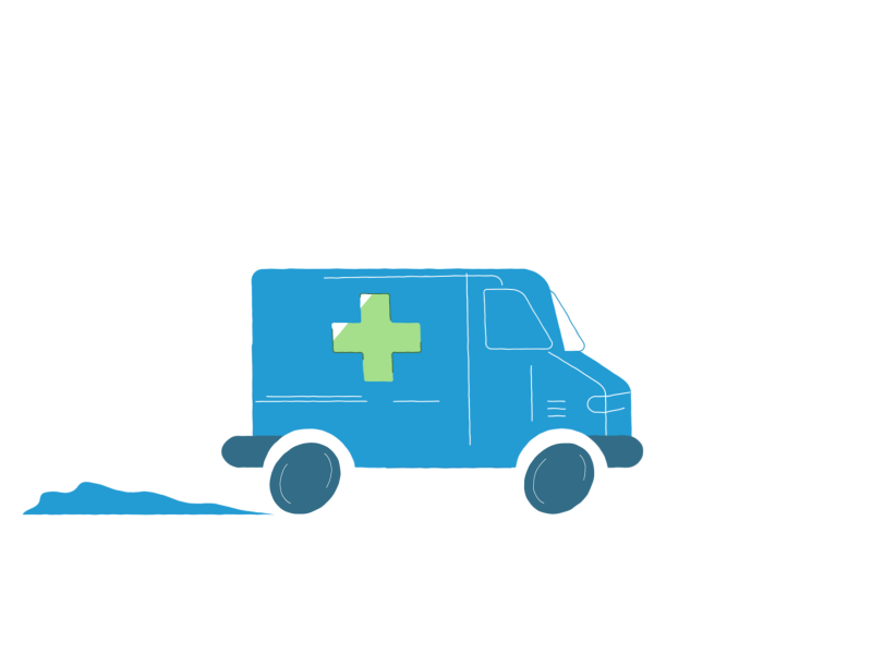 Ambulance - car animation ae animation design graphic graphicdesign illustration motion motiongraphic