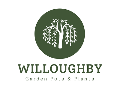 Willoughby Logo - white branding gardening logo