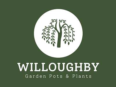 Willoughby Logo - Reverse Colour branding gardener gardening logo logo design