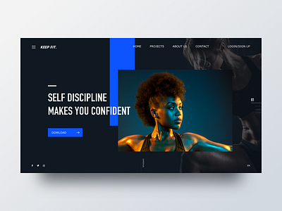 keep fit dark sports uiux