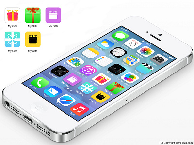 My Gifts - iOS 7 style icon options branding clean flat gift icon icon ios 7 iphone logo options simple