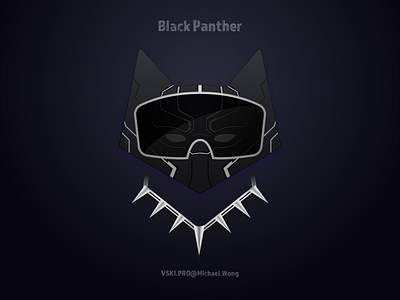 Black Panther-VSKIPRO logo inspiration branding creative extension illustration