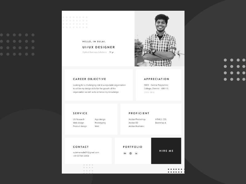 Resume Trend by Mohammed Sulaiman on Dribbble