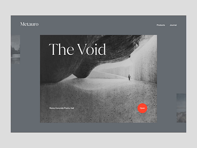 Metauro → Exploration architecture conceptual gallery minimal prototype transition type website