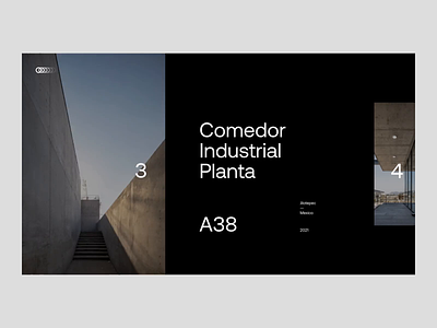 Comedor Industrial Planta animation architecture layout modern transition web