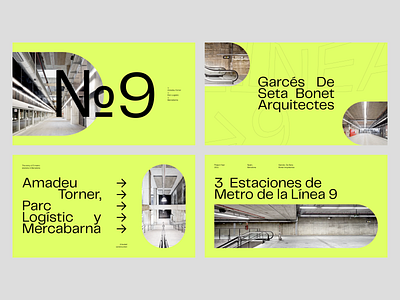 3 Estaciones de Metro de la Línea 9 architecture layout modern pangram presentation telegraf