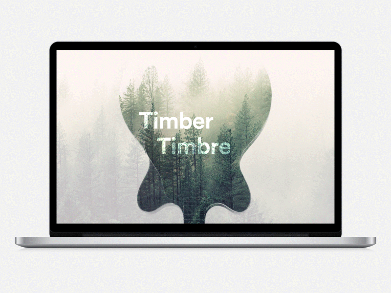 Landing page #03 Daily UI band daily dailyui double exposure landing page timber timbre ui