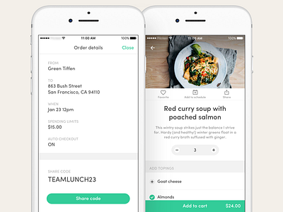 Food delivery & discovery - Meal ordering and order details