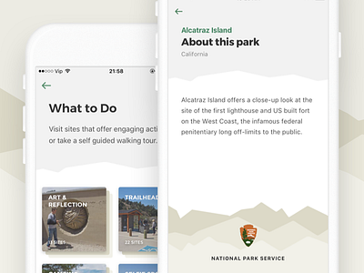 National Park Service - Mobile app redesign app guide national park national park service nps park tour trail