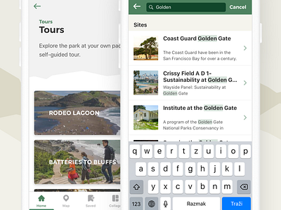 National Park Service - Mobile app redesign app guide national park national park service nps park search tour trail
