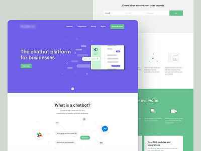 Chatbot service - Homepage