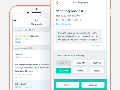 Conference networking iOS app conference meeting message network networking schedule