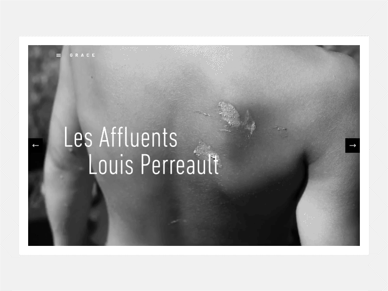 Les Affluents animation article editorial photography prototype typography website
