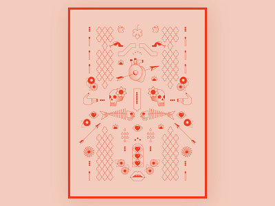 Lover design exhibition graphic art heart break human illustration love pink print symbol symmetry
