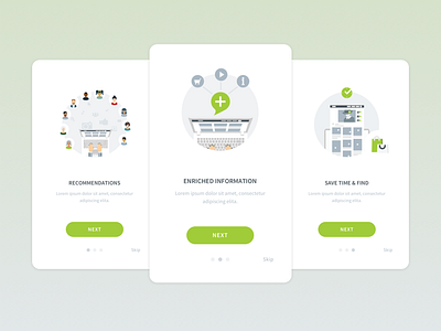 Onboarding UI community enriched onboarding shopping ui