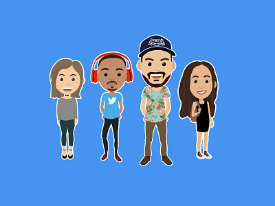 Team emoji - part 2 characters emoji illustrations portraits