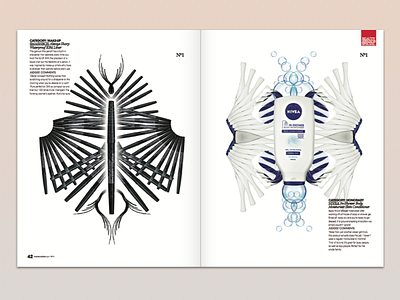 Marie Claire Beauty Spread Part 2 awards beauty indesign layout magazine marie claire rorschach