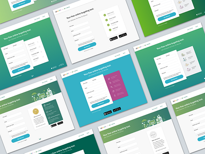 10 shades of signup 22seven gradients icons illustrations sign up ui variations web