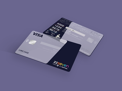 Transparent Bank Card Design 22seven bank card digital banking transparent visa quick read numbers