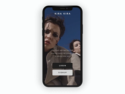 Kira Kira — Sign Up & Log In App app branding design fashion minimal mobile ui ux