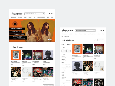 Fingerprints Music — Responsive Web Design design desktop mobile ui ux web