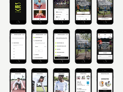 Nike+ Run Club x Tinder — Mobile App Concept app design mobile ui ux