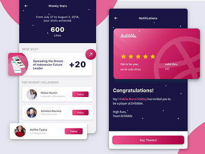 Dribbble Invitation Card