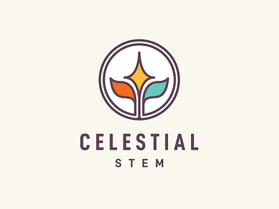 Celestial Stem CBD logo design