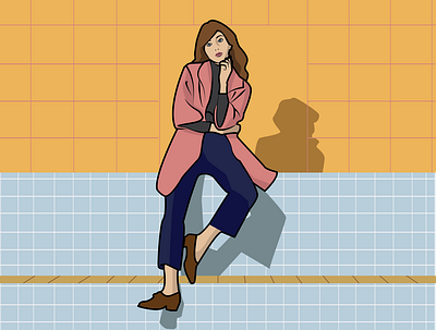 Woman posing adobeillustrator art color creative drawing illustration illustrator vector